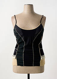 Top coupe cintrée fines bretelles noir COCO MENTHE femme