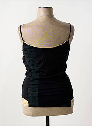 Top coupe cintrée fines bretelles noir COCO MENTHE femme