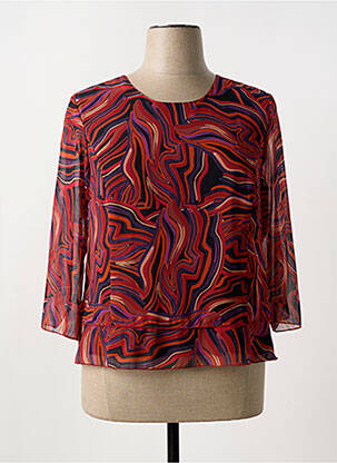 Blouse légère et transparente manches 3/4 orange GEVANA femme