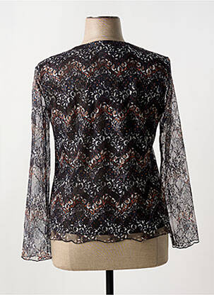 Top coupe cintrée manches longues noir GEVANA femme