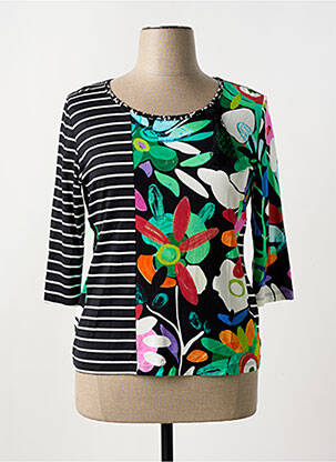 T-shirt manches 3/4 manches 3/4 noir OLIVIER PHILIPS femme