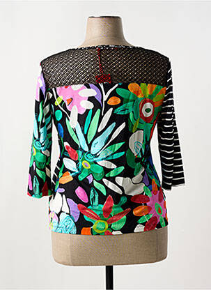 T-shirt manches 3/4 manches 3/4 noir OLIVIER PHILIPS femme