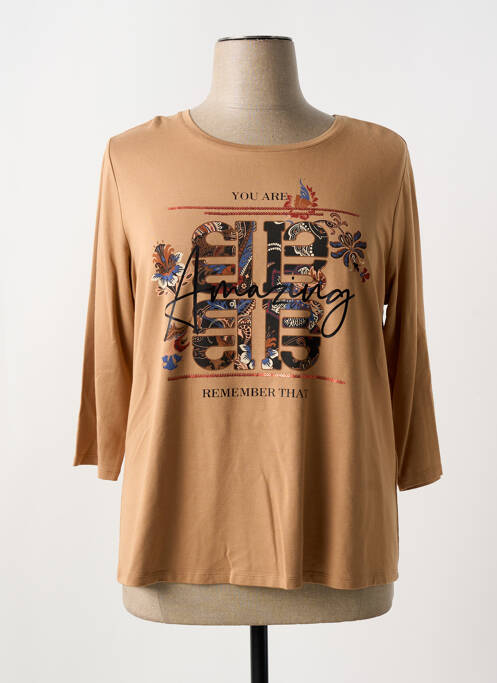 T-shirt marron BETTY BARCLAY pour femme