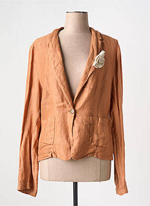 Veste casual coupe cintrée orange LA FEE MARABOUTEE femme