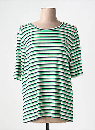 T-shirt stretch manches courtes vert S.OLIVER femme