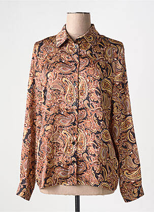 Chemisier imprimé fantaisie manches longues marron LIU JO femme