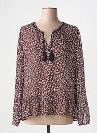 Blouse imprimé fleurs manches longues rouge TAIFUN femme