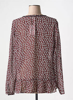 Blouse imprimé fleurs manches longues rouge TAIFUN femme