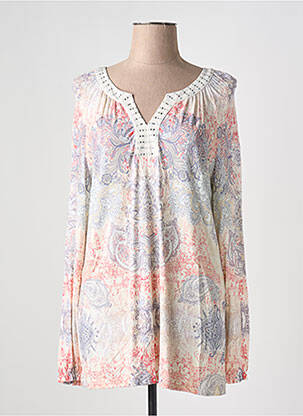 Blouse tissage popeline manches longues blanc THOMAS RABE femme