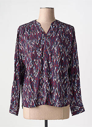 Blouse tissage popeline manches longues violet S.OLIVER femme