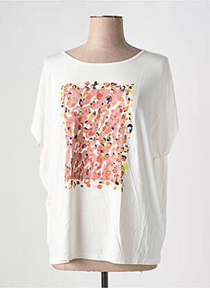 T-shirt sérigraphie floquée manches courtes blanc S.OLIVER femme