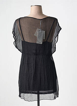 Top manches courtes manches courtes noir LAUREN VIDAL femme