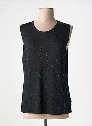 Top stretch sans manche noir HUCKE WOMAN femme