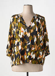 Blouse imprimé fantaisie manches 3/4 vert S.OLIVER femme