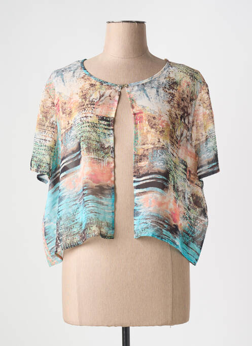 Gilet manches courtes beige CHRISTINE LAURE pour femme