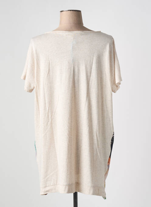 T-shirt beige LA FEE MARABOUTEE pour femme