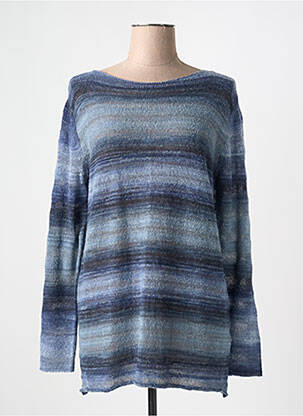 Pull tissage chiné manches longues bleu GERRY WEBER femme