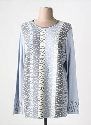 Pull coupe droite manches longues gris I.ODENA femme