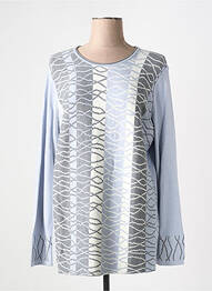 Pull stretch manches longues gris I.ODENA femme