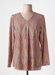 Pull stretch manches longues orange GEVANA femme