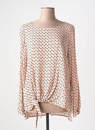 Blouse col rond manches longues rose SAMSON femme