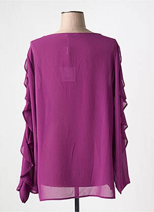 Blouse légère et transparente manches longues violet EDAS femme