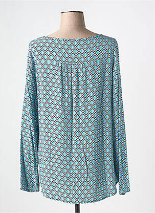 Blouse tissage popeline manches longues bleu BETTY BARCLAY femme