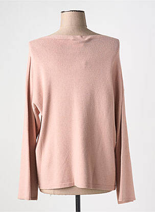 Pull coupe cintrée manches longues rose SIGNE NATURE femme