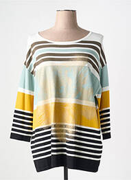 Pull coupe cintrée manches 3/4 jaune GERRY WEBER femme