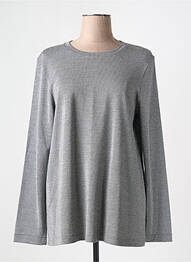 Pull col rond manches longues argent LISANZA femme