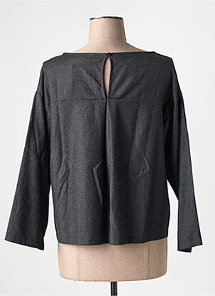 Top stretch manches 3/4 gris LA FEE MARABOUTEE femme