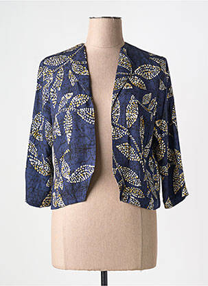 Boléro col v bleu GEVANA femme