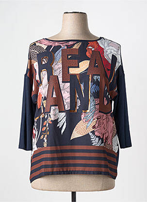 Blouse imprimé fantaisie manches 3/4 bleu BETTY BARCLAY femme