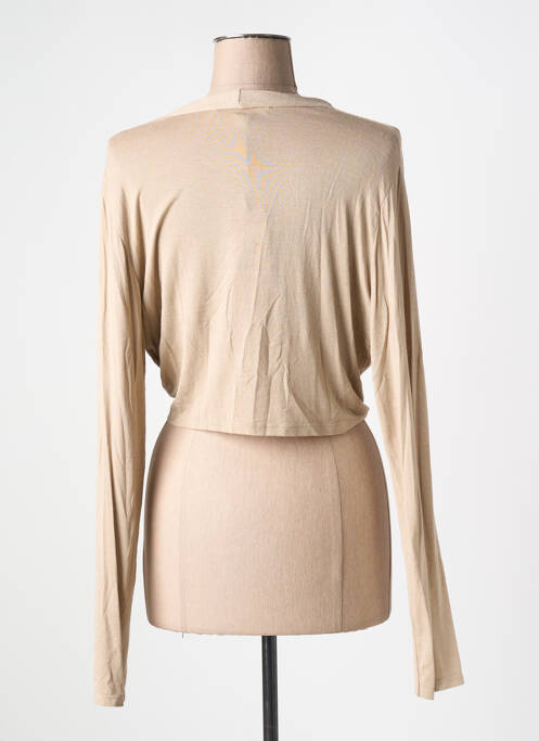 Gilet manches longues beige LA FEE MARABOUTEE pour femme