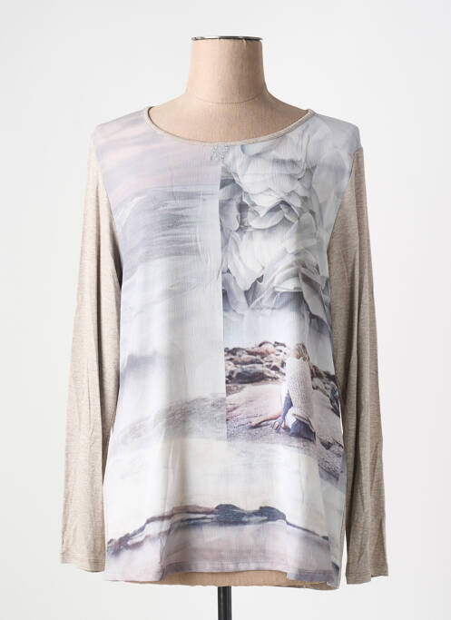 T-shirt beige LE COMTE pour femme