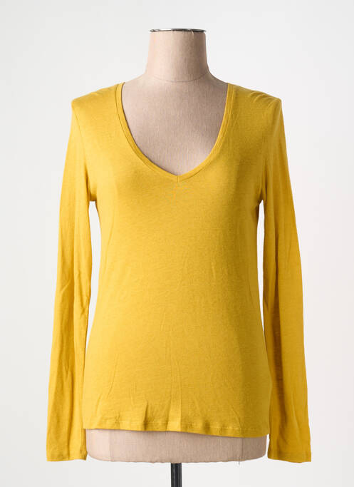 T-shirt jaune MAJESTIC FILATURES pour femme