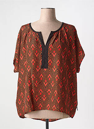 Blouse manches courtes manches courtes orange LOLA ESPELETA femme