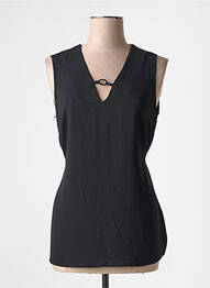 Top coupe fluide sans manche noir DIVILUNE femme