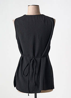 Top coupe fluide sans manche noir DIVILUNE femme