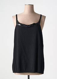 Top tissage jersey fines bretelles noir PERSONA femme