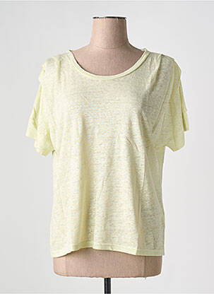 T-shirt coupe droite manches courtes vert KANOPE femme