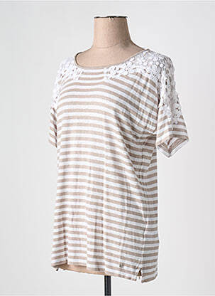 T-shirt stretch manches courtes marron GERRY WEBER femme