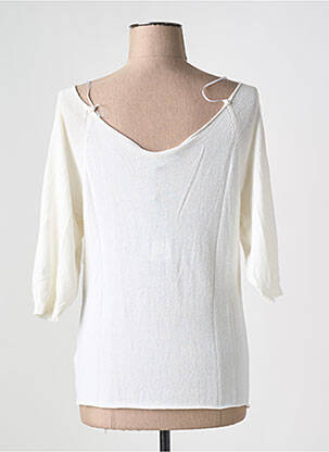 Pull coupe droite manches 3/4 blanc COP COPINE femme