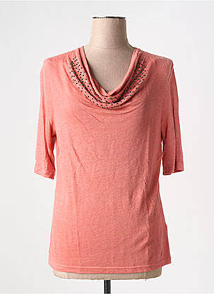 Pull tissage chiné manches 3/4 orange GERRY WEBER femme