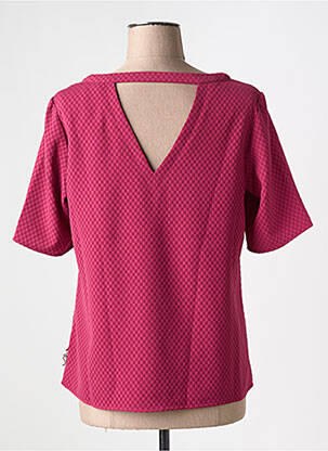 Top tissage crêpe manches courtes rouge LOLA ESPELETA femme