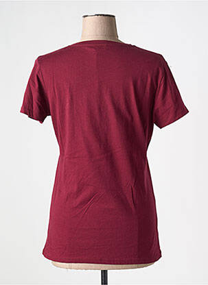 T-shirt sérigraphie avec strass manches courtes rouge LUI JO femme
