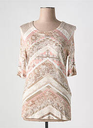 Pull stretch manches 3/4 beige GERRY WEBER femme