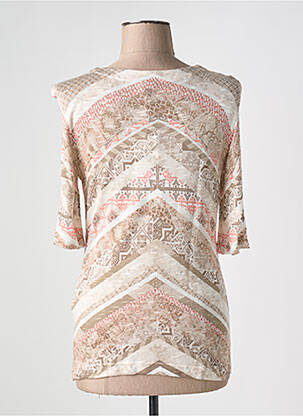 Pull stretch manches 3/4 beige GERRY WEBER femme