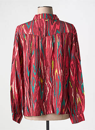 Chemisier tissage crêpe manches longues rouge POM AMSTERDAM femme