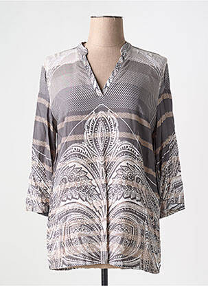 Blouse imprimé fantaisie manches 3/4 gris BETTY BARCLAY femme